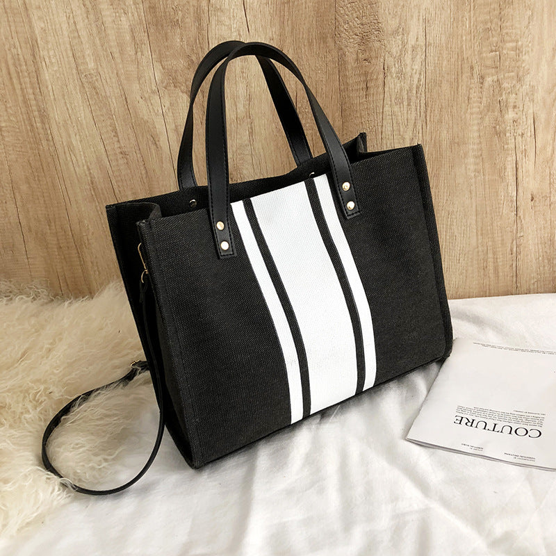 Tote Bag with Stripes - Totes -  Trend Goods