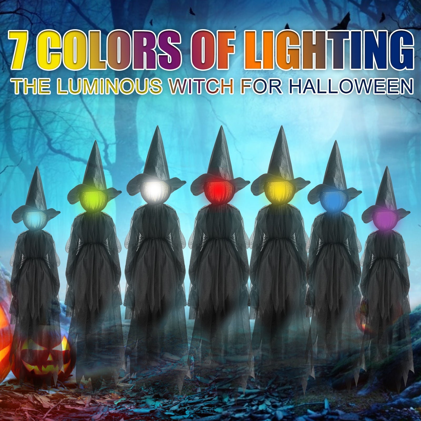 7-color Lighting Scene Props Garden Halloween Decoration - Garden Lamps -  Trend Goods