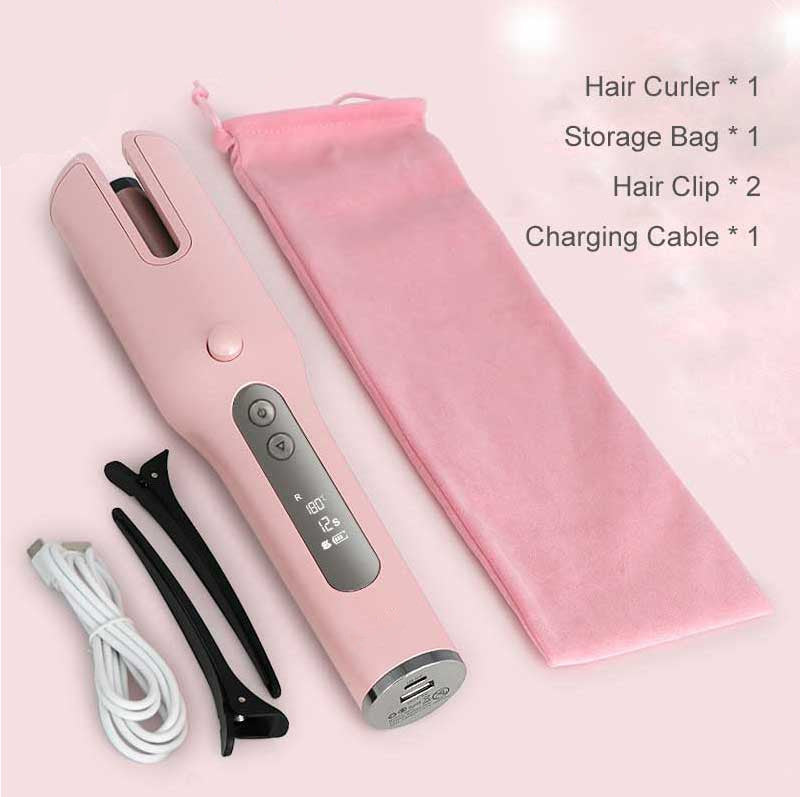 Wireless Automatic Curler USB  LCD Screen Ceramic Heating Anti-perm Curler - Hair Accessories -  Trend Goods