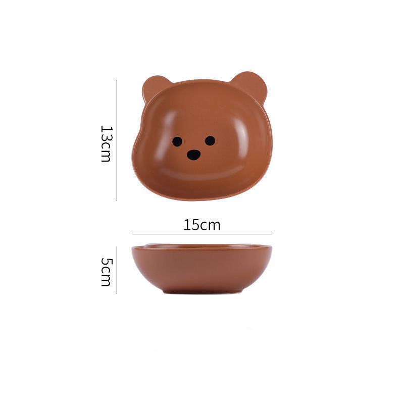 Home Cartoon Cute Bear-shaped Dinner Plate - Plates -  Trend Goods