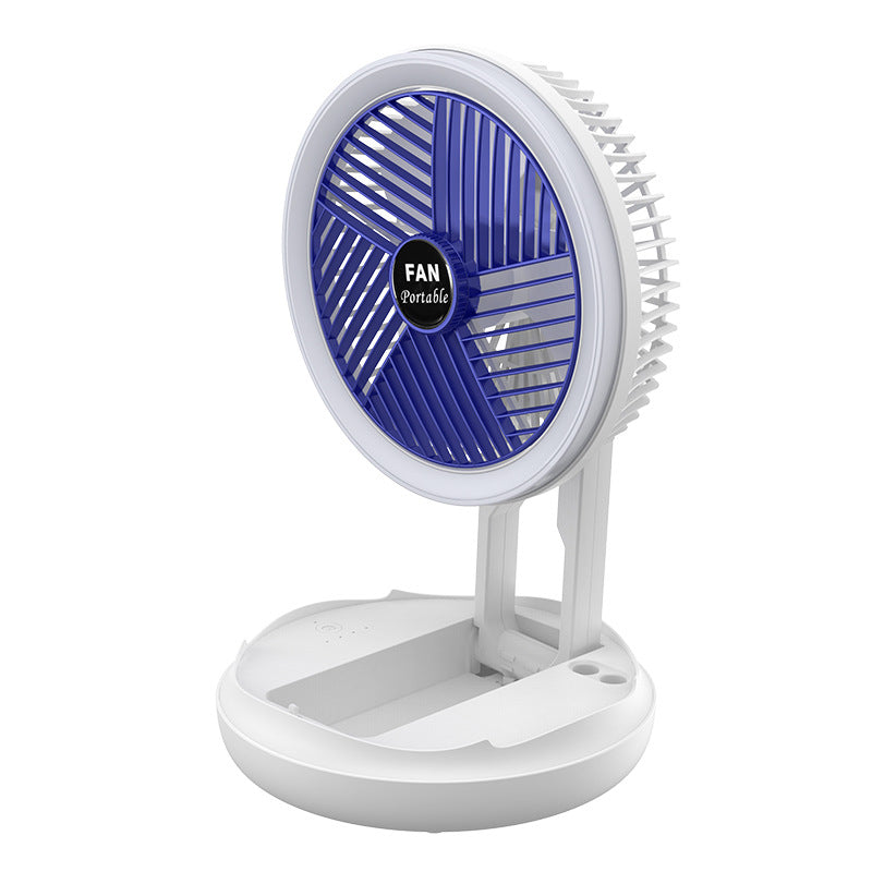 USB Charging Foldable Table Fan Wall Mounted Hanging Ceiling Fan With LED Light 4 Speed Adjustable - Fans -  Trend Goods