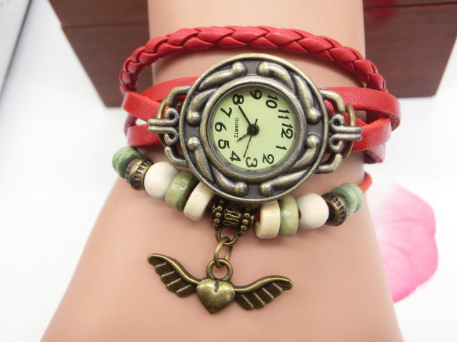 Vintage casual flying heart pendant bracelet belt watch - Watches -  Trend Goods