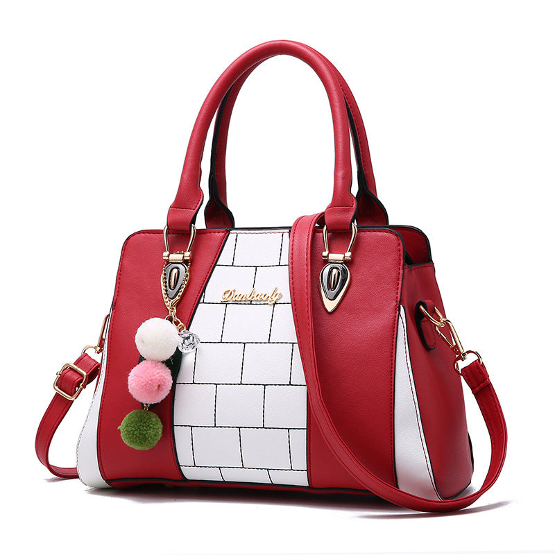 Fashion Handbag with Contrasting Colors - Shoulder Bags -  Trend Goods