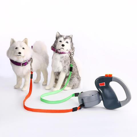 Retractable Dual Pet Dog Walking Leash - Dog Leashes -  Trend Goods