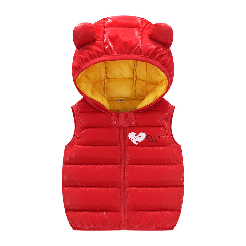 Autumn Kids Outerwear Hooded Sleeveless Warm Vest - Vests -  Trend Goods