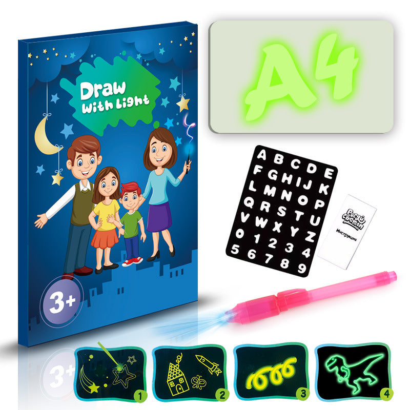 Educational Drawing Pad 3D Magic 8 Light Effects Puzzle Board Sketchpad - Toys & Games -  Trend Goods