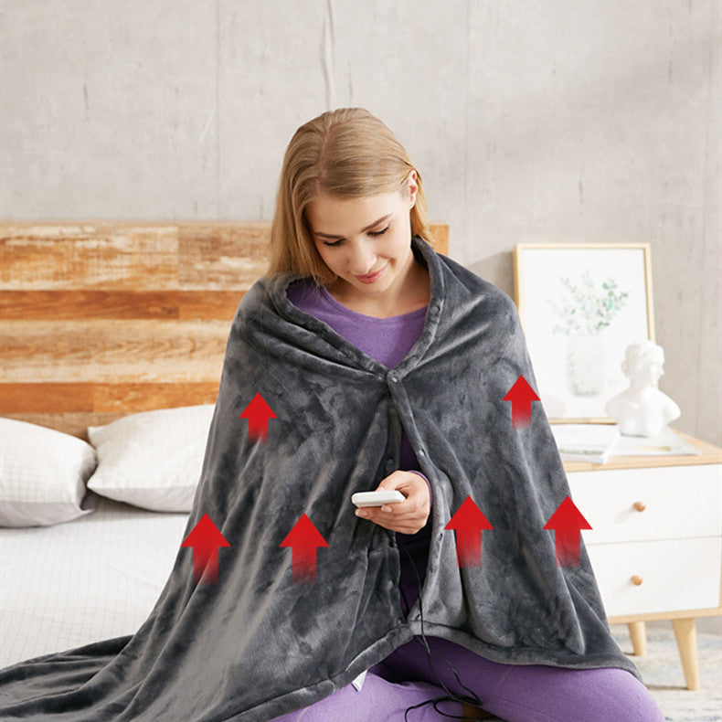 Usb Electric Heated Plush Blanket Shawl - Blankets -  Trend Goods