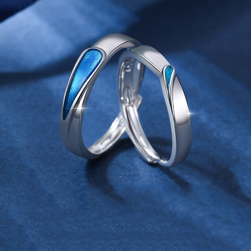 Fashion Blue Tear Ring Drops - Rings -  Trend Goods