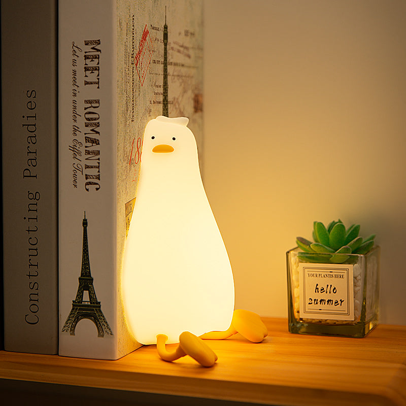 Flat Duck Silicone Night Light Children's Bedside Table Lamp - Night Lights -  Trend Goods