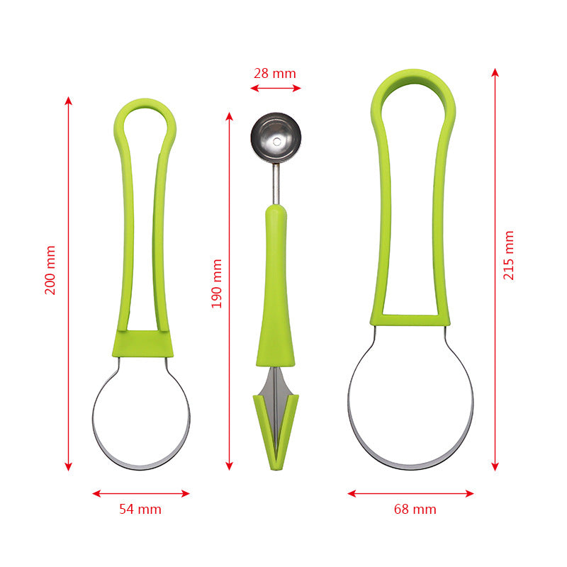 Three-in-one Stainless Steel Multi-purpose Fruit Ball Excavator Spoon - Kitchen Tools -  Trend Goods