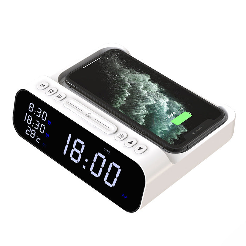 15W Three-in-one Wireless Charger Multi Alarm Clock Thermometer Fast Charging Station - Alarm Clocks -  Trend Goods