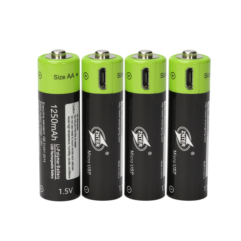 USB Rechargeable Lithium Battery 1.5V Four Sections Charging Cable Set - Batteries -  Trend Goods