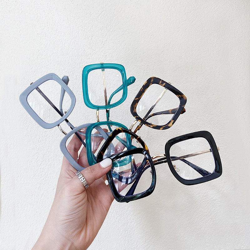 Net Red Square Frame Color Blue Glasses - Sunglasses -  Trend Goods