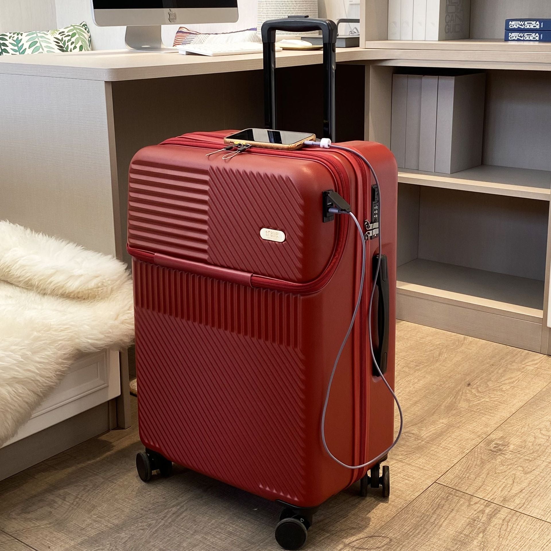 Small Front Opening Boarding Suitcase - Luggages -  Trend Goods
