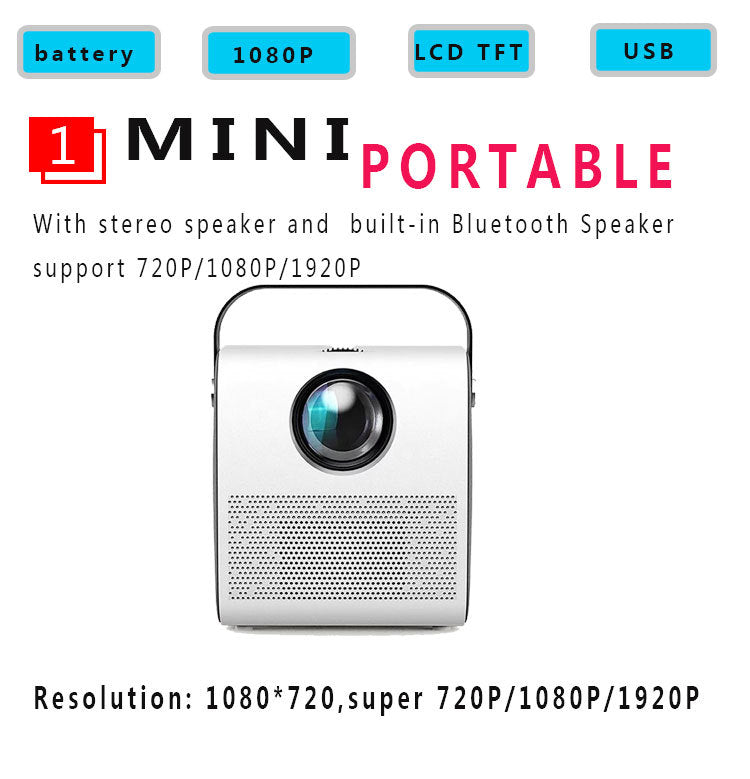 1080P HD portable projector - Projectors -  Trend Goods