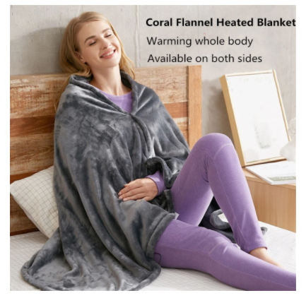 Usb Electric Heated Plush Blanket Shawl - Blankets -  Trend Goods