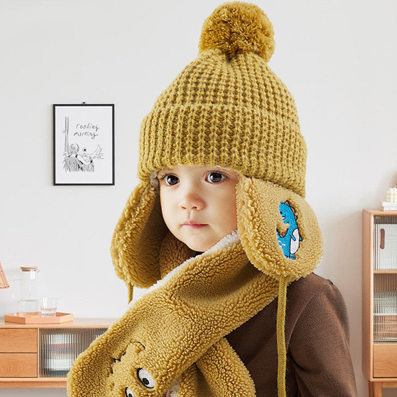 Children's Fleece Warm Hat And Scarf Set - Baby Hats -  Trend Goods