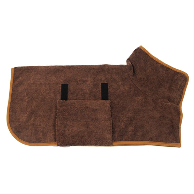 Microfiber Absorbent Pet Bathrobe With Waist-wrapped - Pet Towels -  Trend Goods