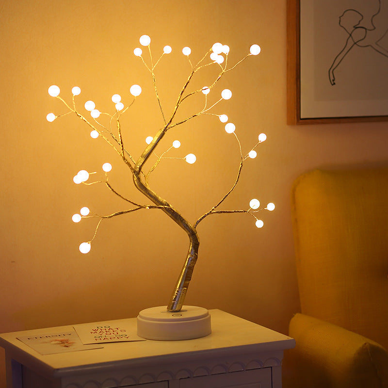 Tree Light Touch Switch Pearl Star Night Light - Home Decor -  Trend Goods