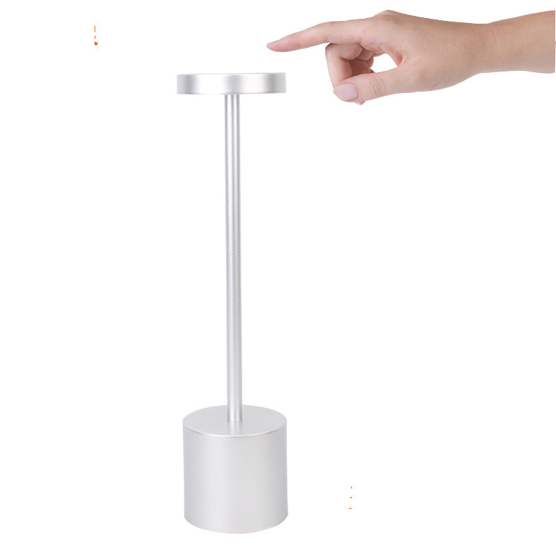 LED Aluminum Alloy Waterproof Rechargeable Desk Lamp Touch Dimming Metal Table Lamp - Table Lamps -  Trend Goods