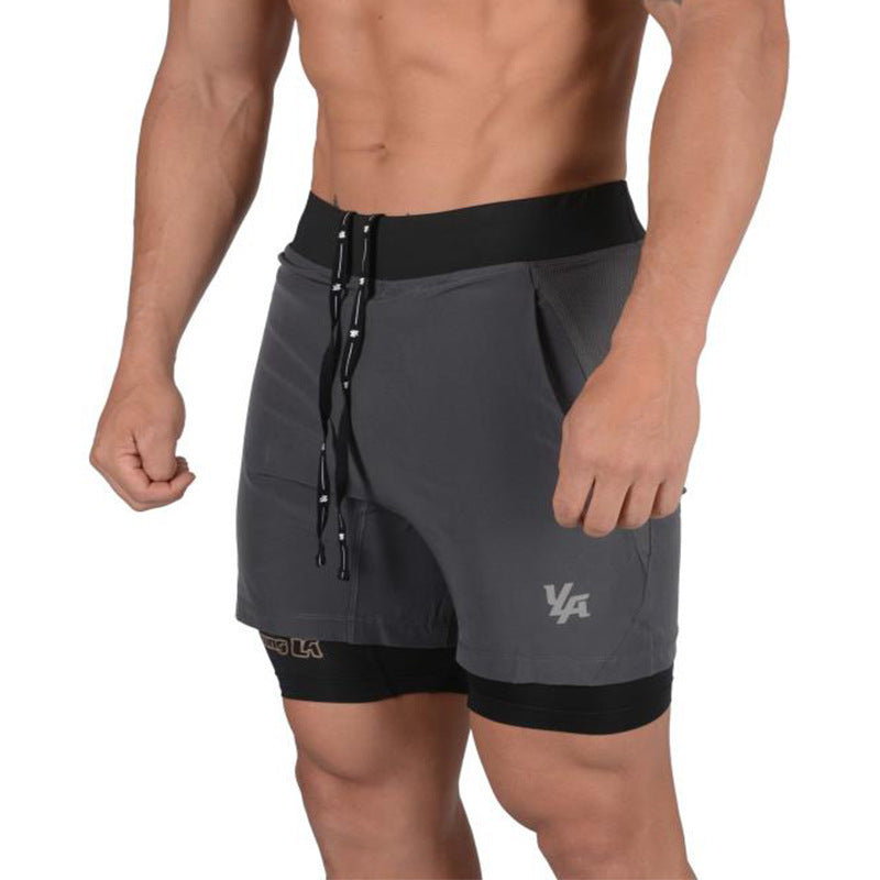 Running Shorts Gym Fitness Bodybuilding Training Quick-drying Shorts - Shorts -  Trend Goods