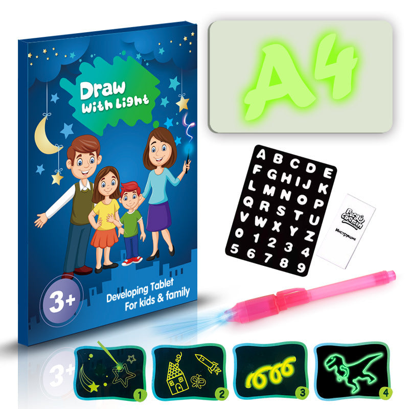 Educational Drawing Pad 3D Magic 8 Light Effects Puzzle Board Sketchpad - Toys & Games -  Trend Goods