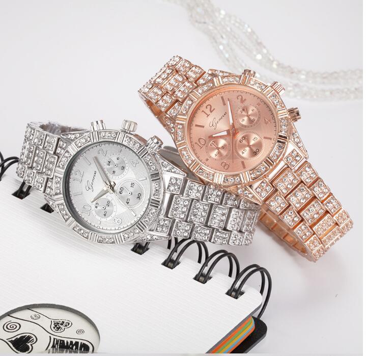 Crystal Quartz Stainless Steel Analog Wrist Watch - Watches -  Trend Goods