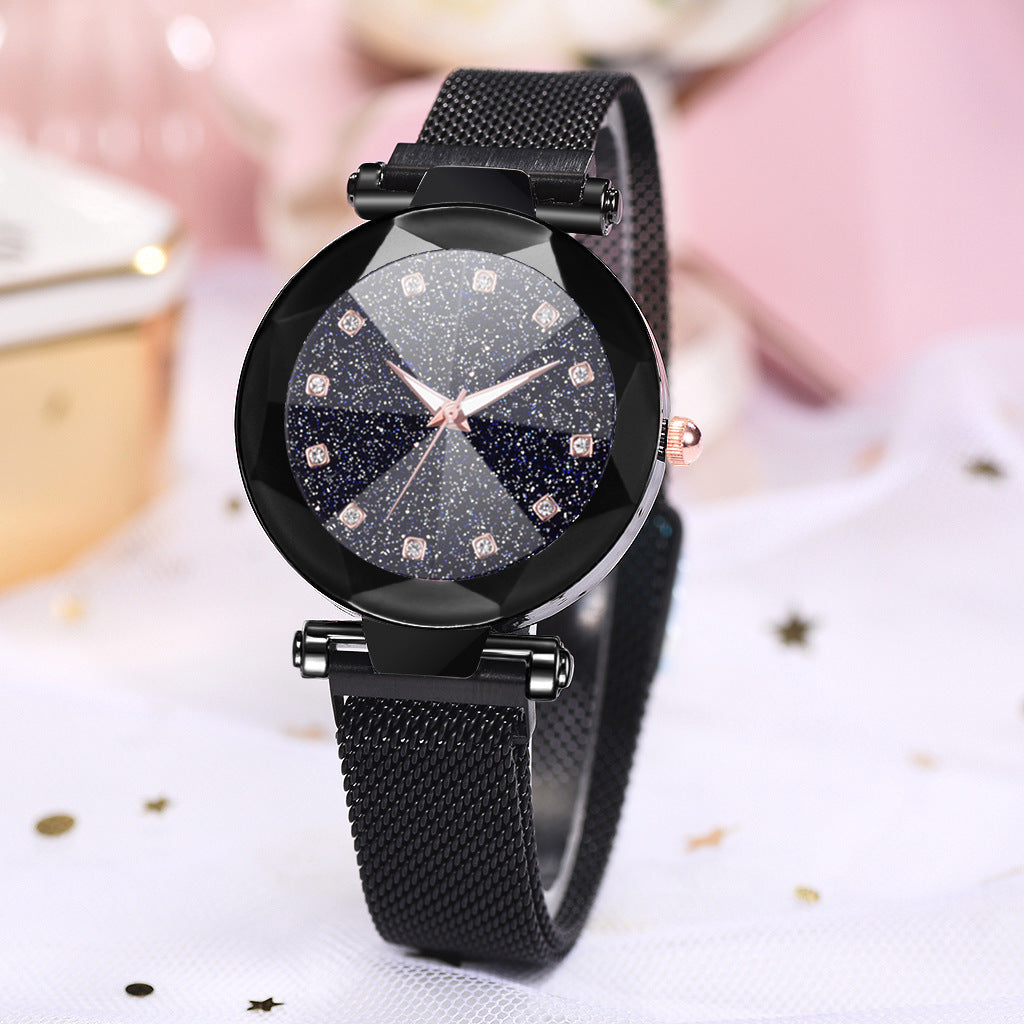 Square Diamond Rhinestone Starry Sky Face Ladies Watch Set with Bracelet - Watches -  Trend Goods