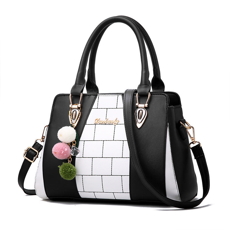 Fashion Handbag with Contrasting Colors - Shoulder Bags -  Trend Goods