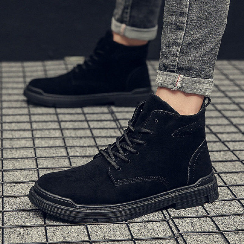 Casual Leather High-Top Boots - Boots -  Trend Goods