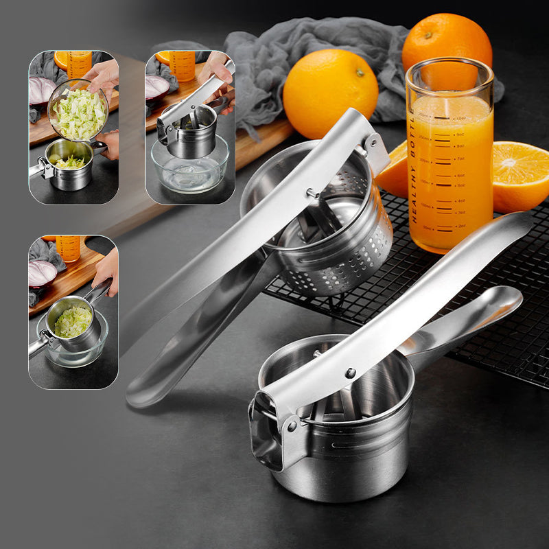 Stainless Steel Portable Juicer Squeezing Potato Masher Garlic Press - Juicers -  Trend Goods