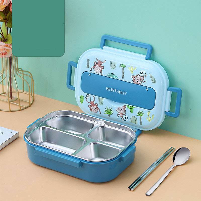 Stainless Steel Portable Thermal Insulation Compartment Lunch Box - Lunch Boxes -  Trend Goods
