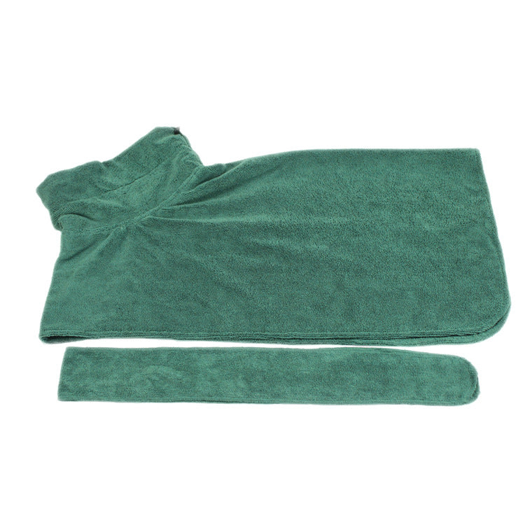 Microfiber Absorbent Pet Bathrobe With Waist-wrapped - Pet Towels -  Trend Goods