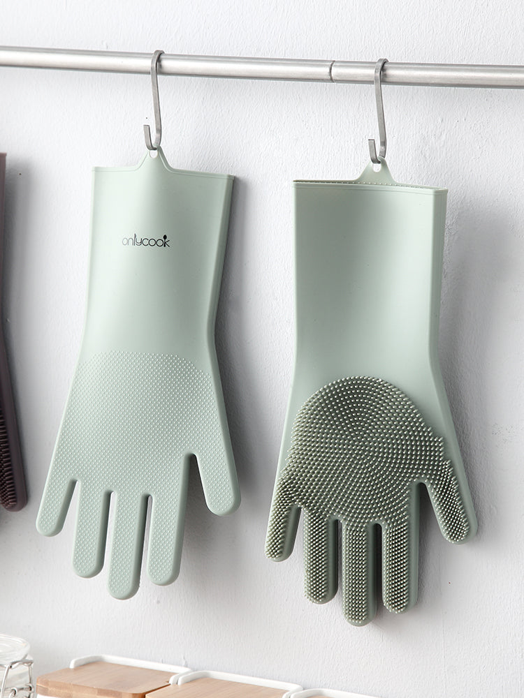 Thickened silicone dishwashing brush glove - Kitchen Gloves -  Trend Goods