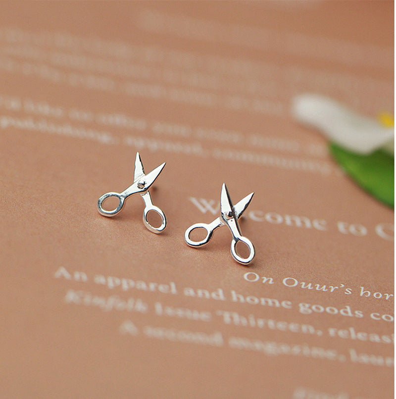 925 Sterling Cute Small Scissors Silver earrings - Earrings -  Trend Goods