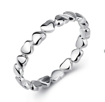925 Sterling Silver Heart Ring - Rings -  Trend Goods