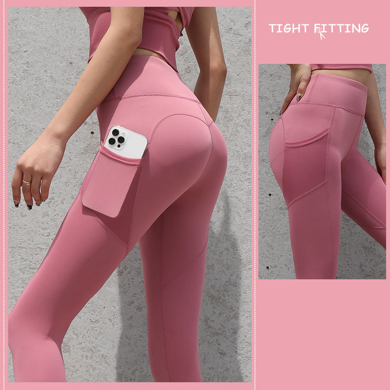 Gym Sport Seamless Yoga Leggings With Pockets - Yoga Pants -  Trend Goods