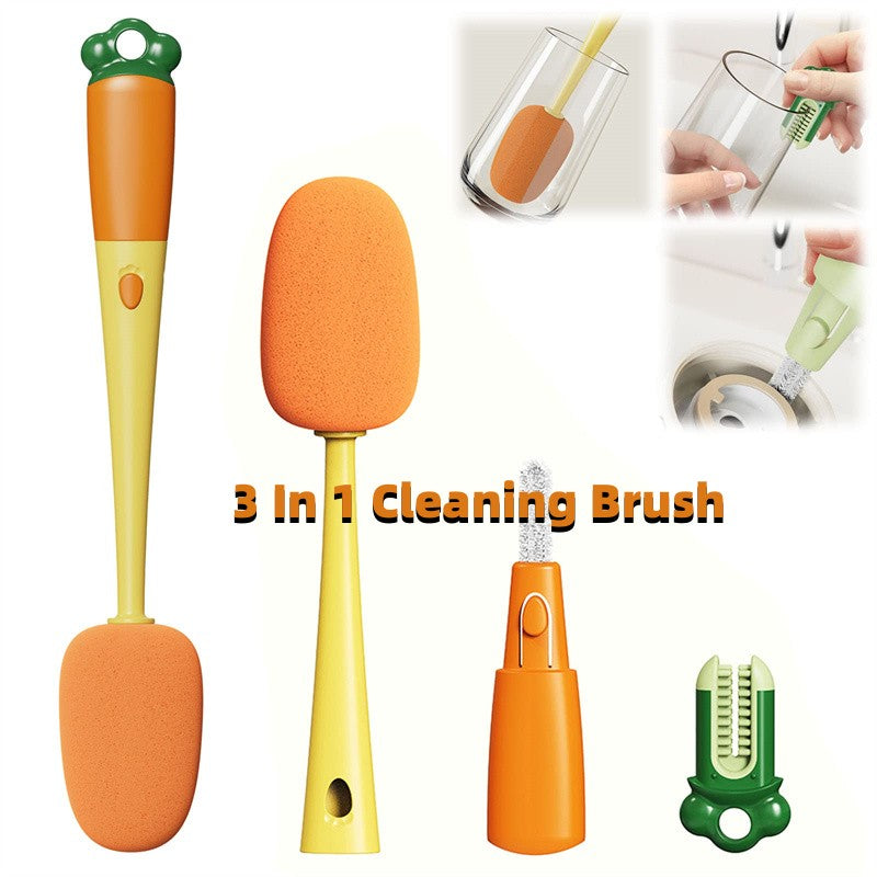 3 In 1 Multifunctional Bottle Cleaning Brush - Kitchen Gadgets -  Trend Goods
