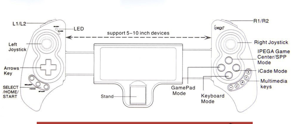 Wireless Bluetooth mobile phone tablet stretching game handle - Game Controllers -  Trend Goods