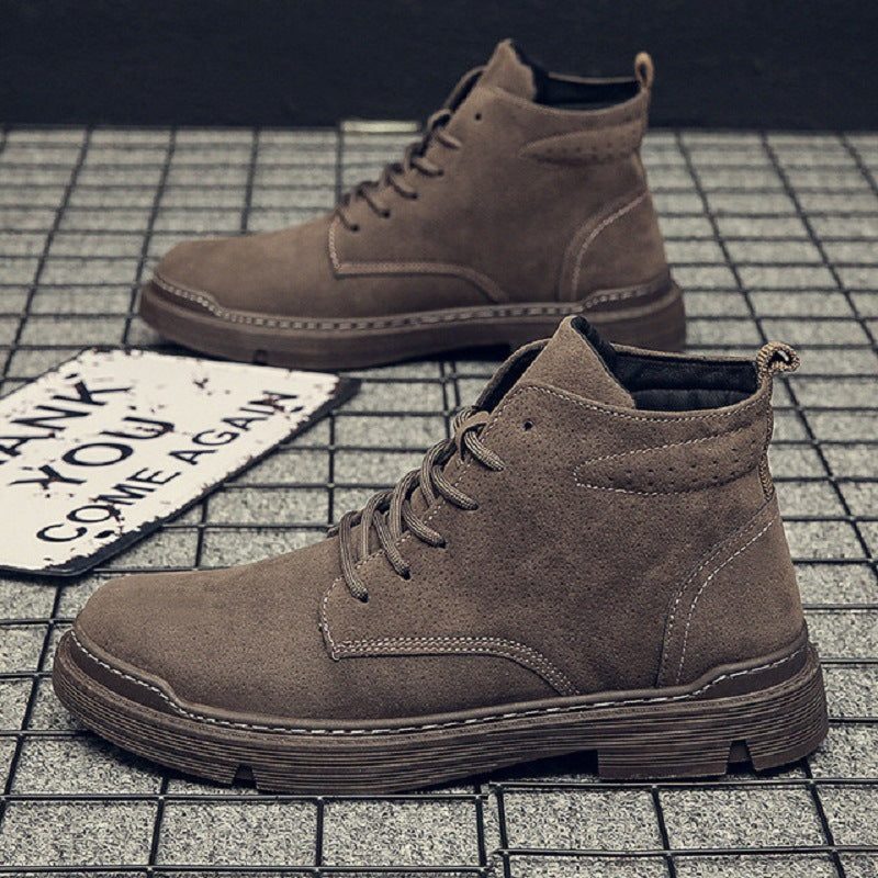 Casual Leather High-Top Boots - Boots -  Trend Goods