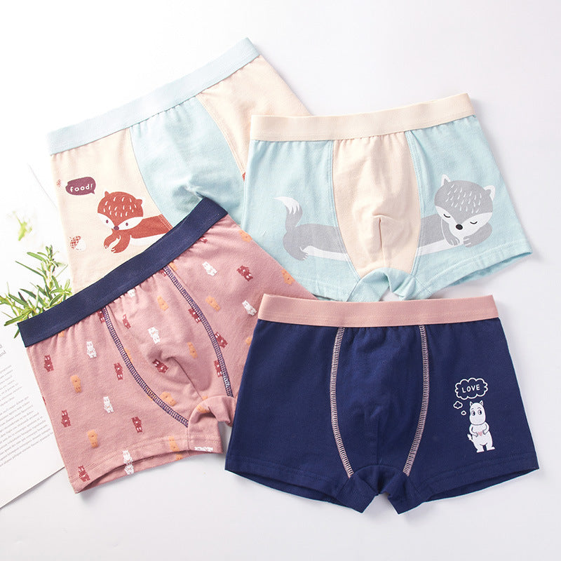 Boys' Flat Corner Fine Shuttle Cotton Underwear - Boxers -  Trend Goods