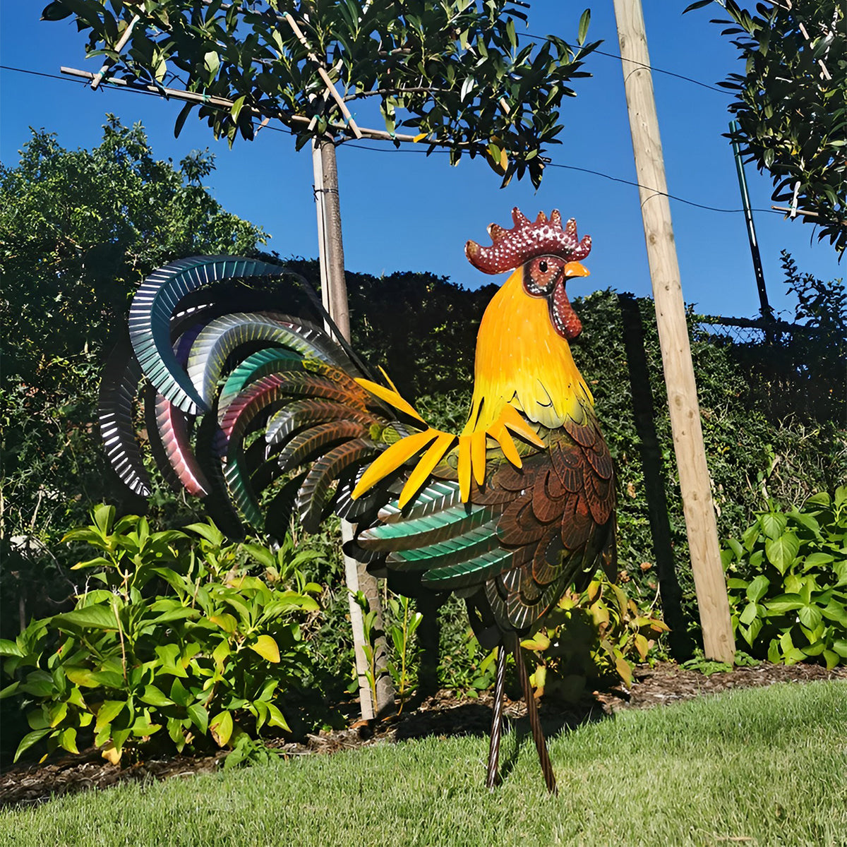 Garden Decoration Iron Rooster - Garden Ornaments -  Trend Goods