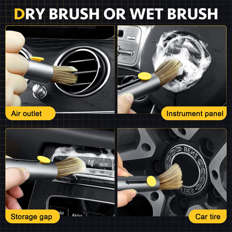 Multifunctional Car Cleaning Kit Car Detailing Brush Window Breaker Tire Cleaning Hook - Auto Cleaning -  Trend Goods