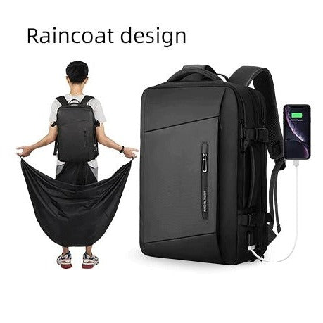 Large Capacity Business Trip 17 Inch Laptop Backpack with Emergency Raincoat - Backpacks -  Trend Goods