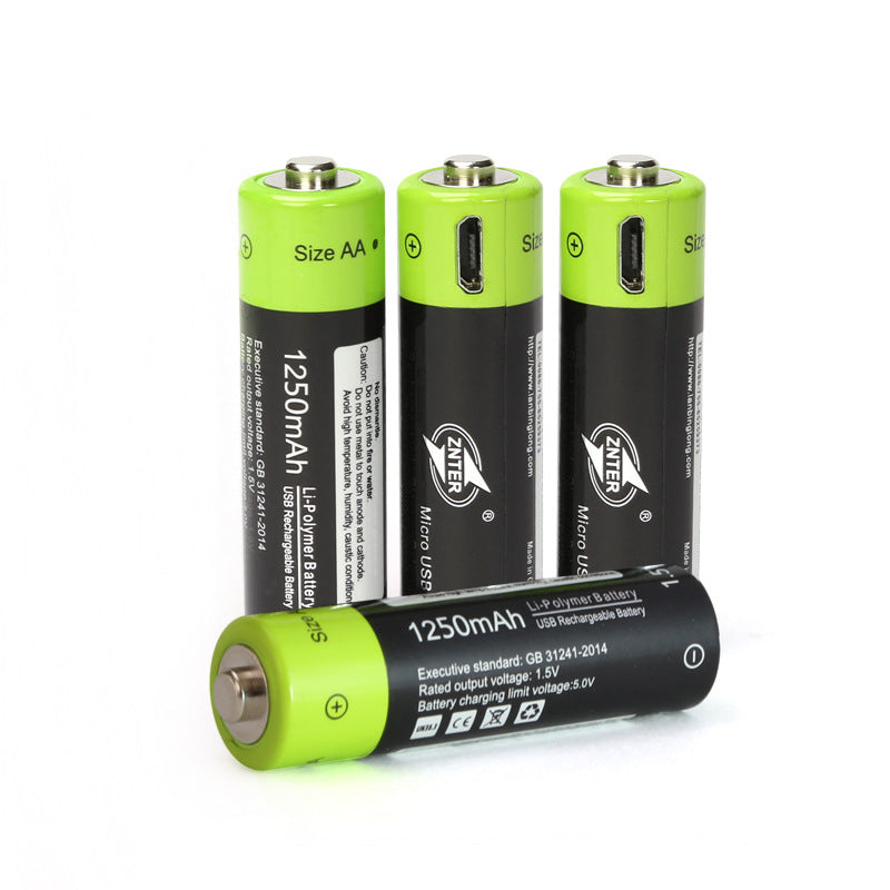 USB Rechargeable Lithium Battery 1.5V Four Sections Charging Cable Set - Batteries -  Trend Goods