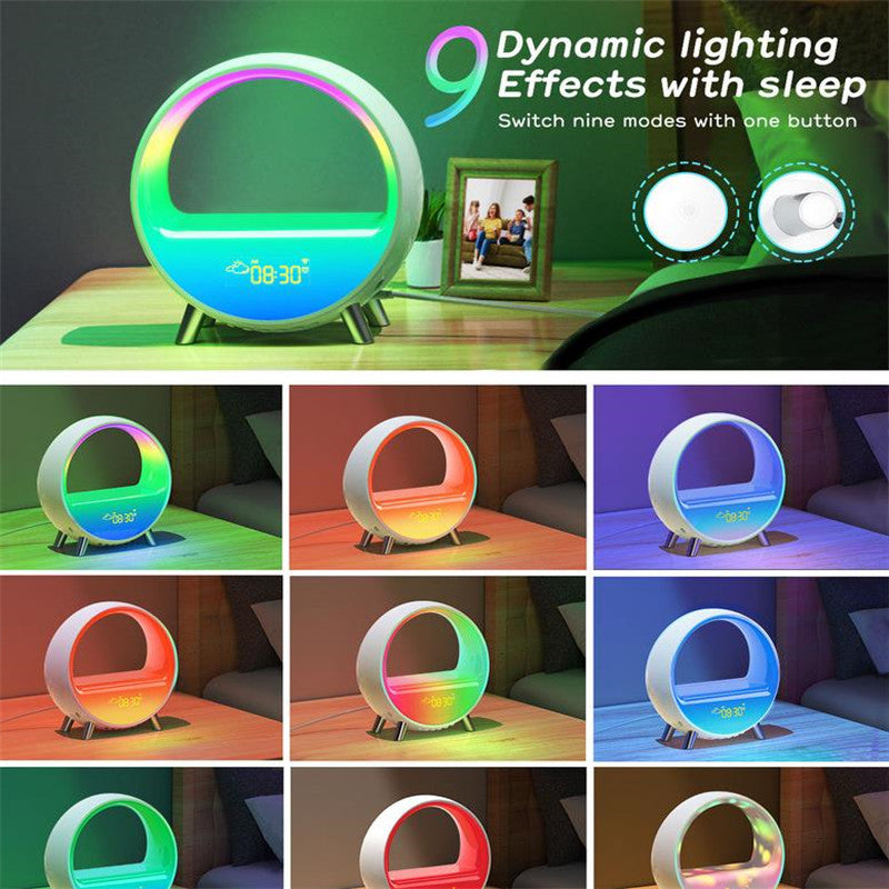 Atmosphere Lamp Bluetooth Speaker Smart Alarm Clock Night Light Wake Up Light Sunrise Sunset Lamp - Ambient Lights -  Trend Goods