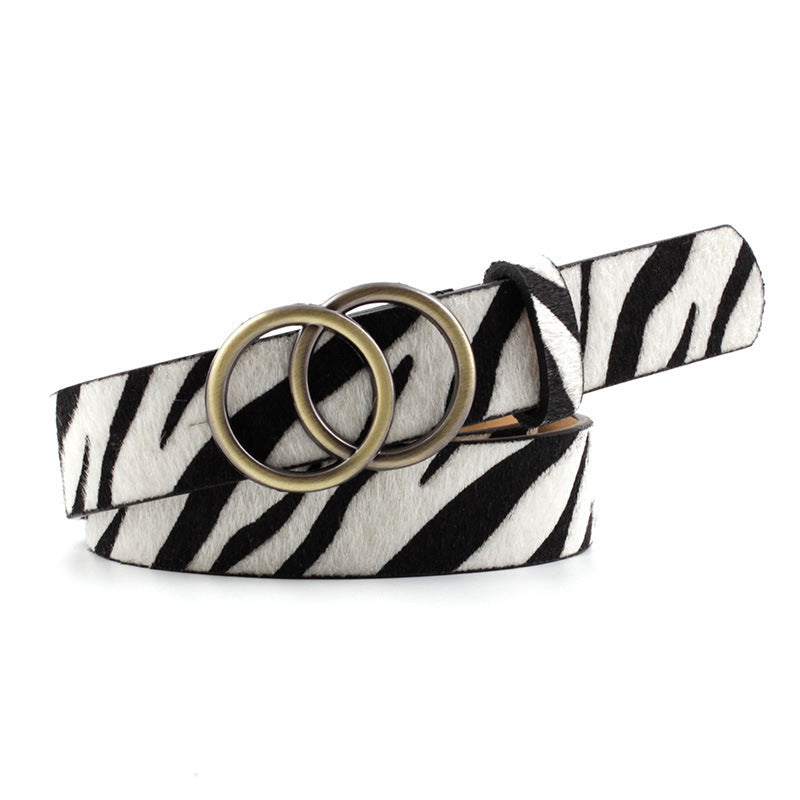 Fashion round button leopard zebra snake belt - Belts -  Trend Goods
