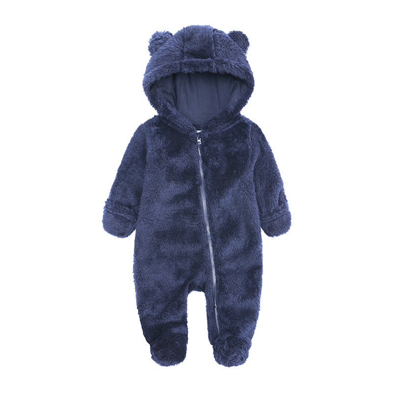 Autumn And Winter Baby Bear Hooded Jumpsuits - Rompers, Jumpsuits, Overalls -  Trend Goods