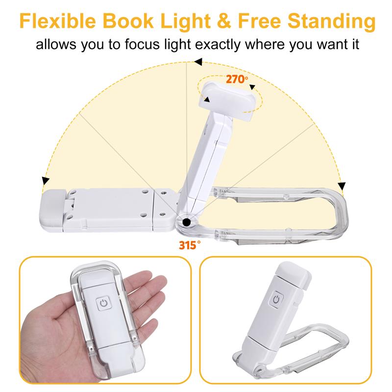 LED USB Rechargeable Book Reading Light Adjustable Brightness Portable Bookmark - Bookmarks -  Trend Goods