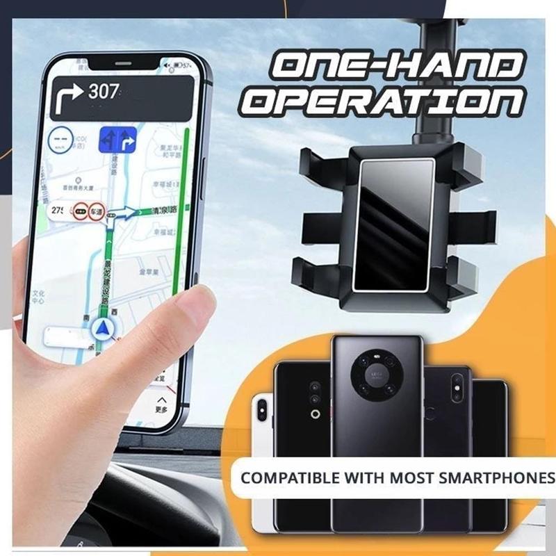 Rearview Mirror Phone Holder Rotatable And Retractable Car Phone Holder - Auto Accessories -  Trend Goods